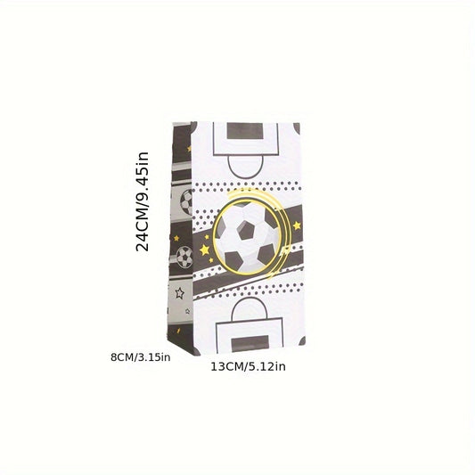 8pcs Soccer Party Bags Soccer Treat Bags Soccer Paper Bags Soccer Candy Bags