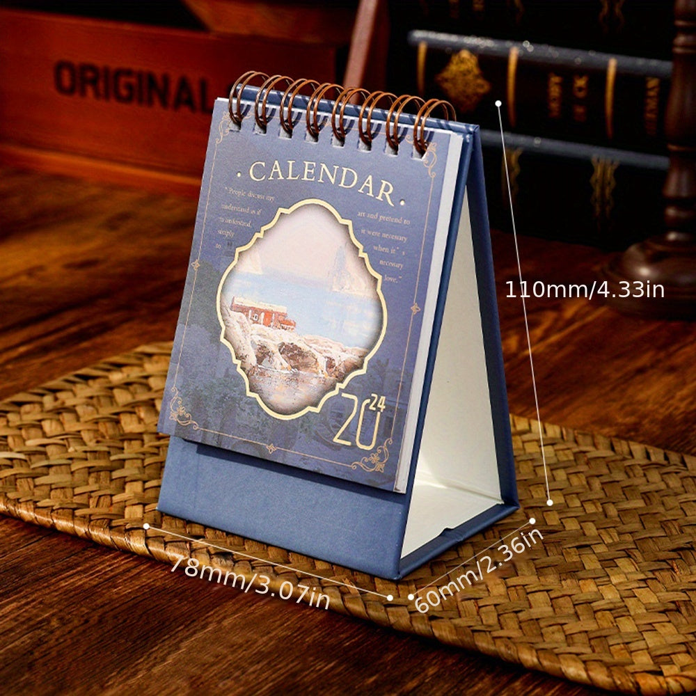 Mini Painting Series Desk Calendar Retro Small Calendar