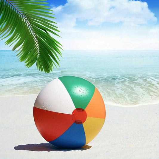 Rainbow Inflatable Beach Balls Bulk 50 - Pool Party Favors & Toys