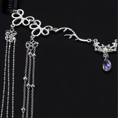 Chinese Retro Tassel Headpiece Rhinestone Hair Pin for Women