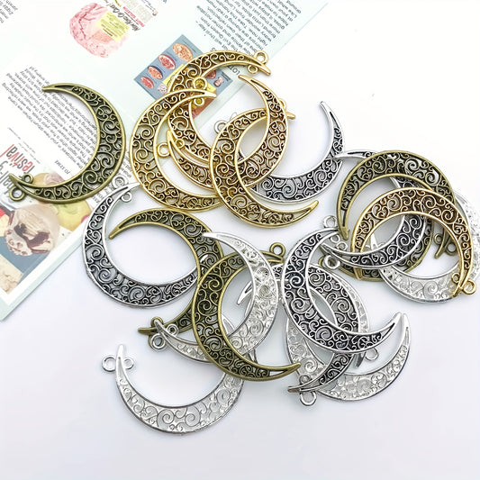20pcs Mixed Crescent Shape Pendants for DIY Jewelry Making