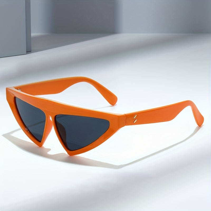 Y2K Triangle Cat Eye Sunglasses for Women Men Hiphop Decorative Shades Glasses