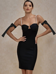 Beaded Strap Bodycon Mini Dress Womens Clothing