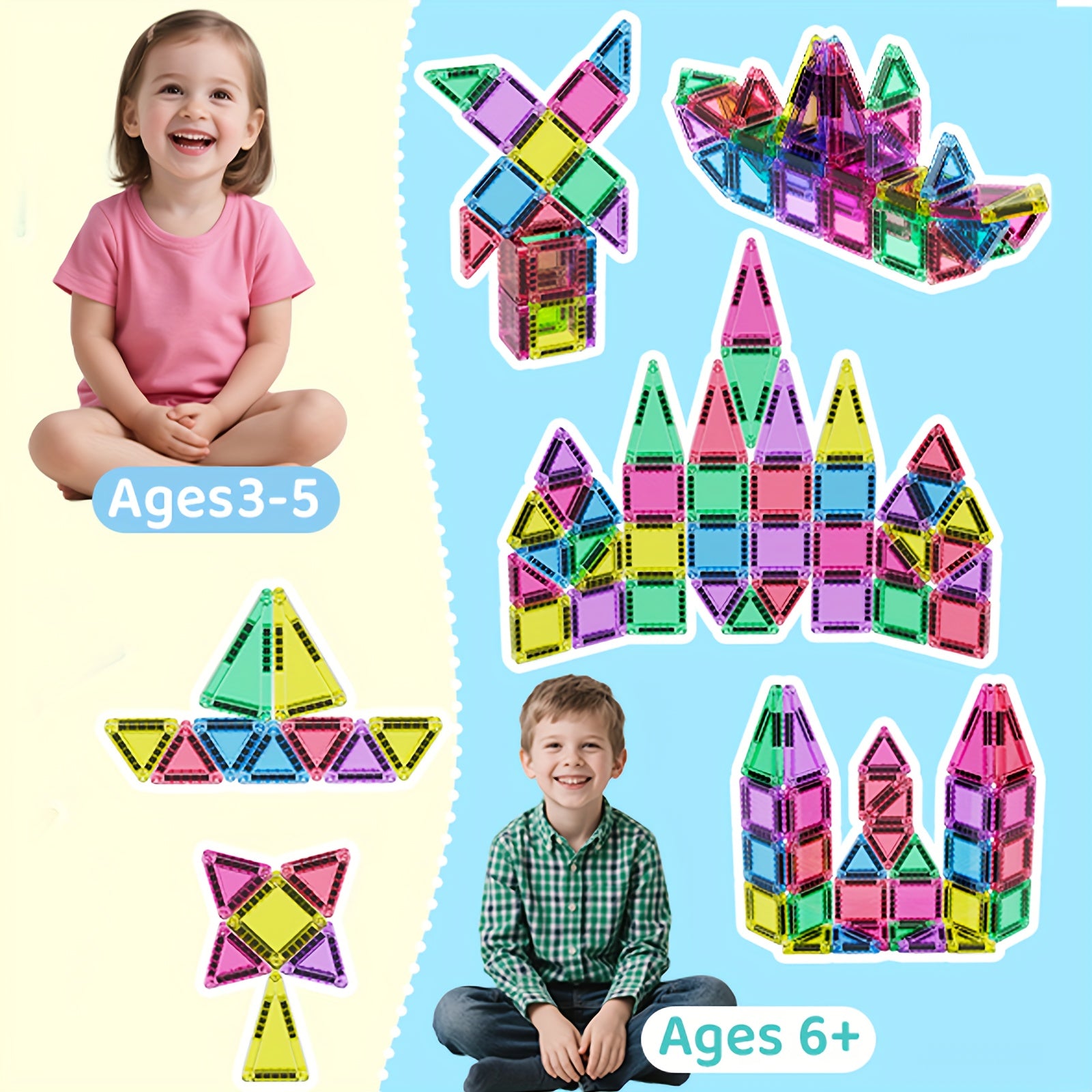 Mini Magnetic Building Blocks Set with Iron Box for Easy Portability