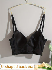 Solid T Shirt Bra Push Up Women's Lingerie