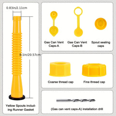 Gas Can Spout Replacement Flexible Pour Nozzle for 3.79-37.85 L Cans