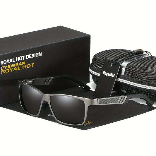 RoyalHot Square Frame Polarized Sunglasses for Driving Fishing