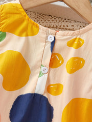 Toddler Girls Colorful Polka Dot Ruffle Princess Dress