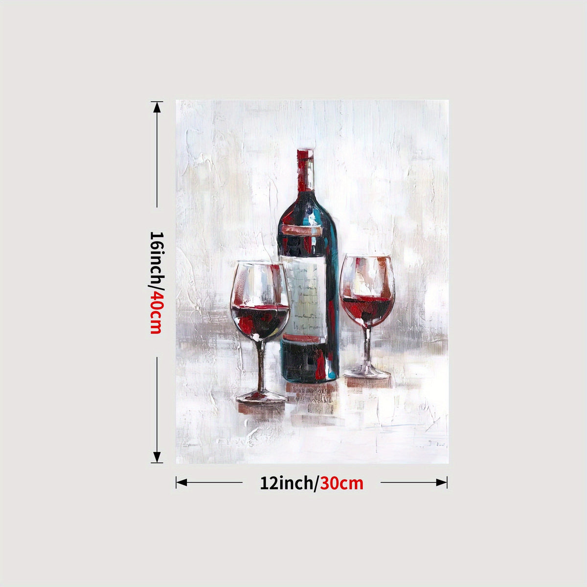 Wine Pictures Poster Red Wine Bottle Kitchen Wall Decor Canvas Wall Art