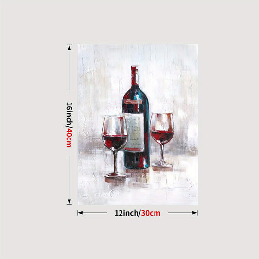 Wine Pictures Poster Red Wine Bottle Kitchen Wall Decor Canvas Wall Art