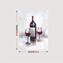 Wine Pictures Poster Red Wine Bottle Kitchen Wall Decor Canvas Wall Art
