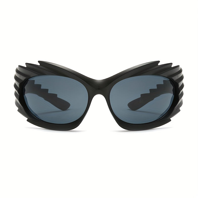 Hedgehog Cat Eye Sports Sunglasses Wrap around Outdoor Glasses