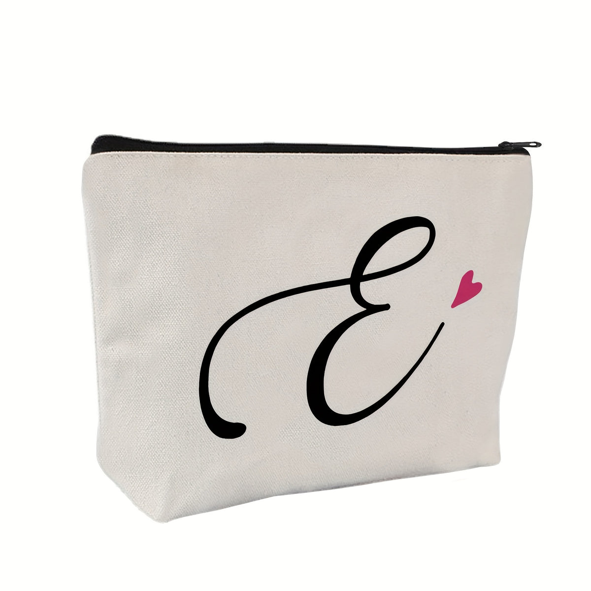 Monogram Travel Makeup Bag Roomy Cosmetic Bag With Zipper