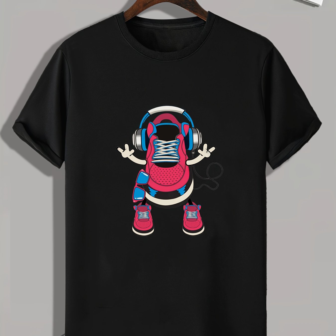 Cool Sneaker Print Men's Graphic Tee for Summer