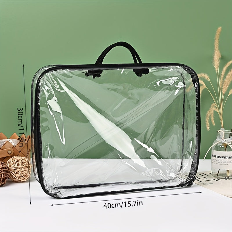 Transparent Portable PVC Zipper Wire Bag for Bed Products
