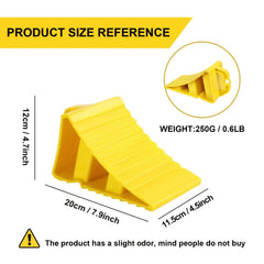 2pcs Wheel Chock With Handle Quick Grip Ribbed Wheel Chocks & Shock Absorbers