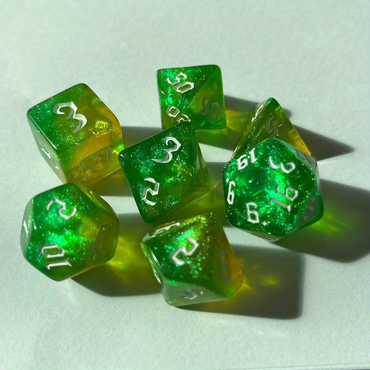 Digital Dice Set for Table Games - 7 Two-Sided Chameleon Sets