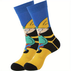 6pairs Boys Kids Hedgehog Cartoon Crew Socks