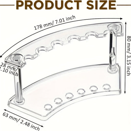 1pc Transparent Pen Holder 6 Slots Display Stand Organizer