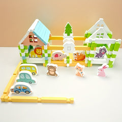 120pc Wooden Building Blocks, Educational Toy for Kids