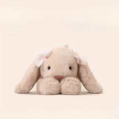 Plush Rabbit Toy with Pink Bow Soft Stuffed Animal