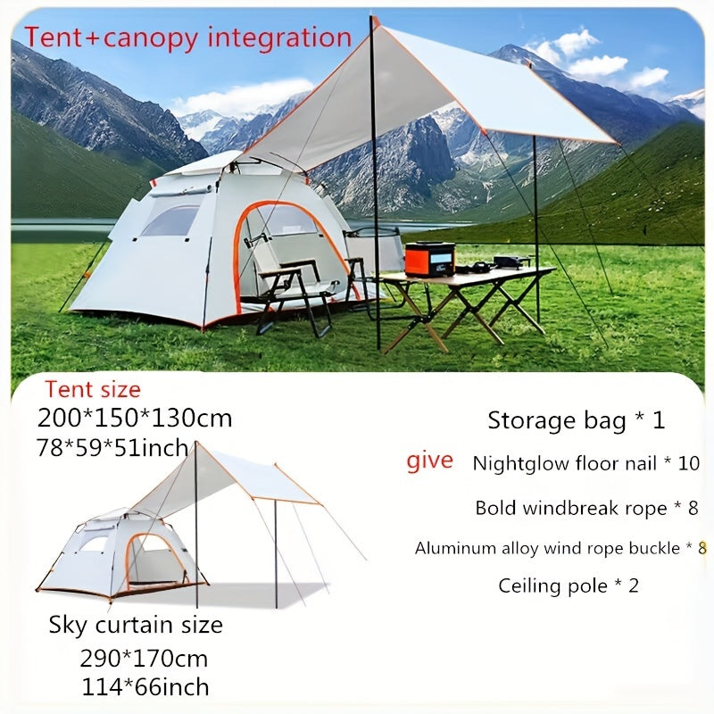 Portable Folding Canopy Quick Opening Rainproof Perfect Camping