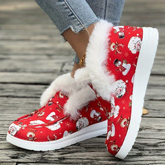 Women's Christmas Snow Boots Plush Comfort & Warmth