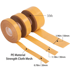 33ft Double Sided Fabric Tape Heavy Duty Duct Cloth Tape