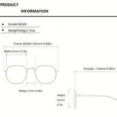 Clear Lens Glasses For Women Men Rhinestone Decor Eyeglasses