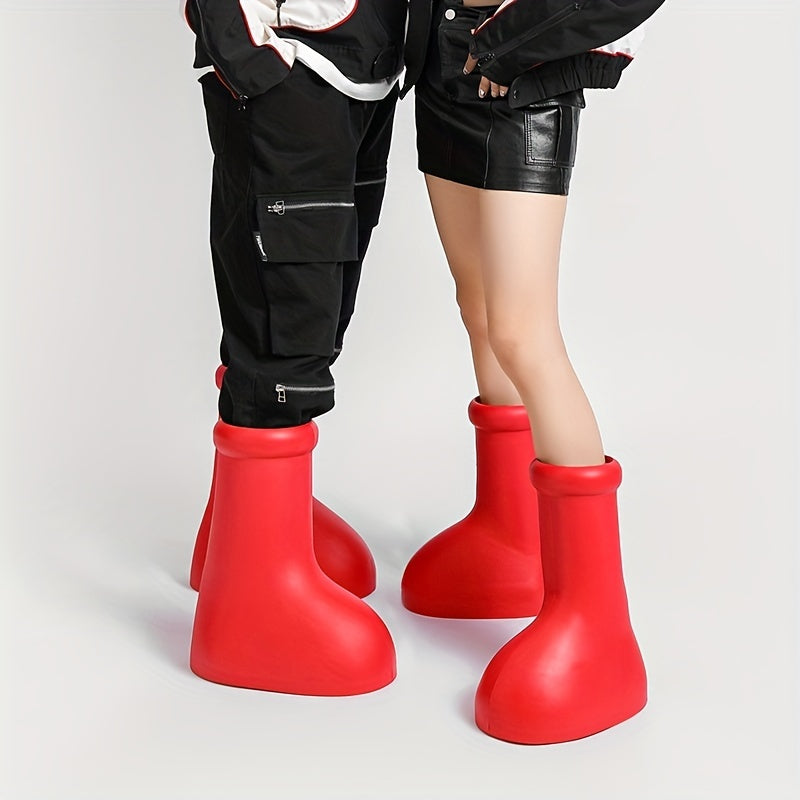 Unisex High Top Rubber Sole Rain Boots