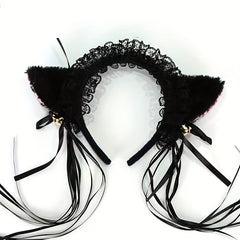 Light Up Lace Cat Headband Lolita Ear Cosplay Costume