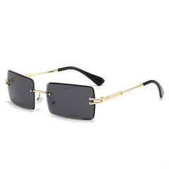 Rimless Square Sunglasses UV Protection for Cycling Fishing