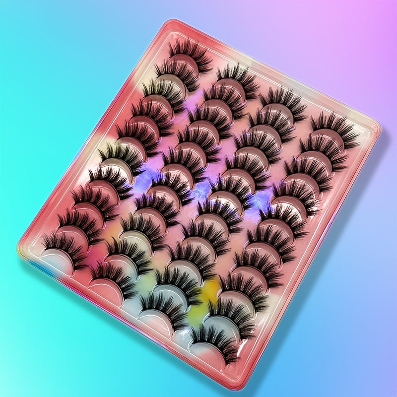 20 Pairs 3D Faux Mink Lashes Natural False Eyelashes