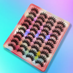 20 Pairs 3D Faux Mink Lashes Natural False Eyelashes