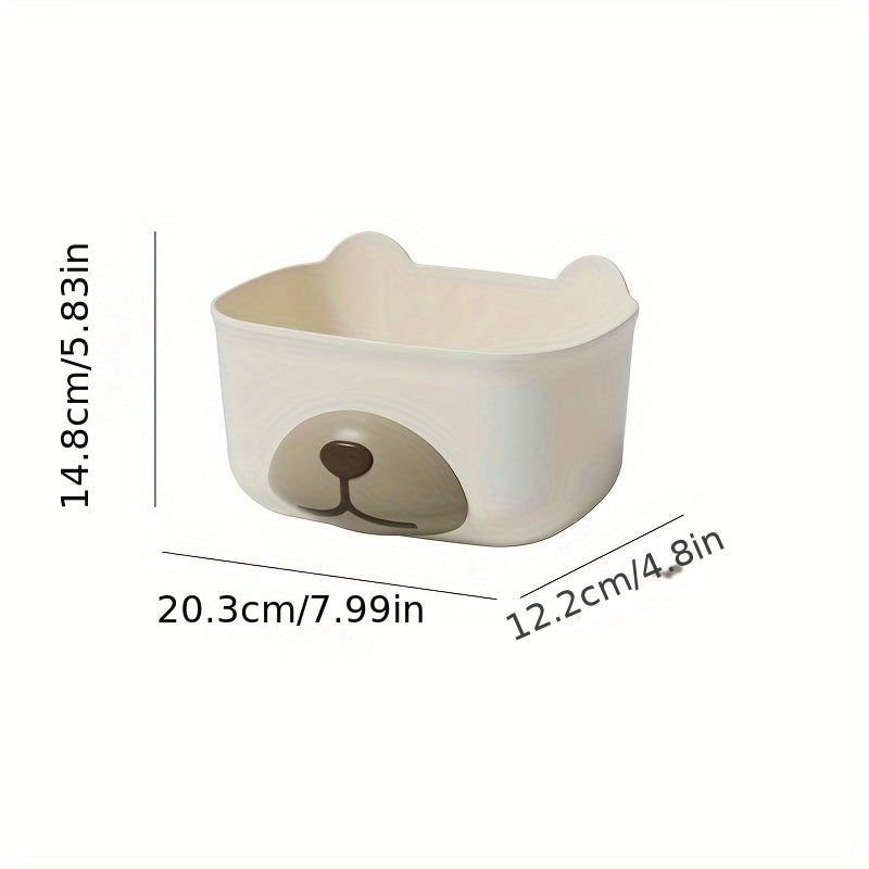 3pcs Office Storage Organizer Plastic Bin Basket