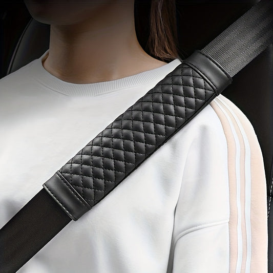 Car Seat Belt Shoulder Protector Faux Leather Cover