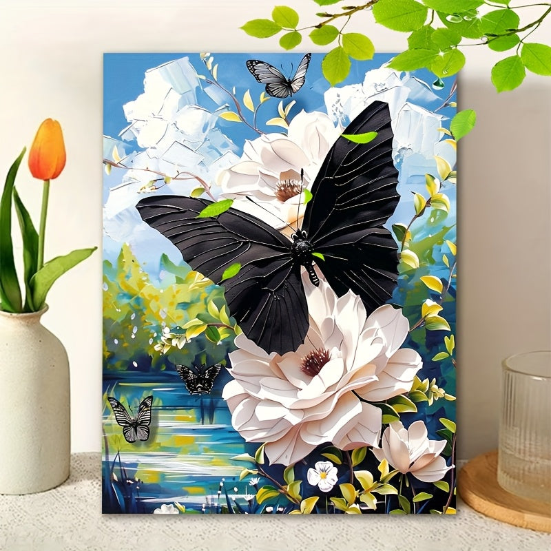 DIY Butterfly & Floral Canvas Painting Kit for Beginners