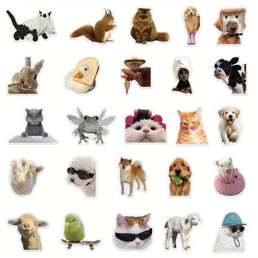 Funny Animal & Meme Stickers Waterproof Vinyl S
