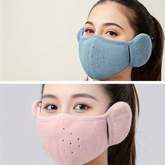 2pcs Winter Warm Face Mask Ear Covers Unisex Cold Protection Balaclava