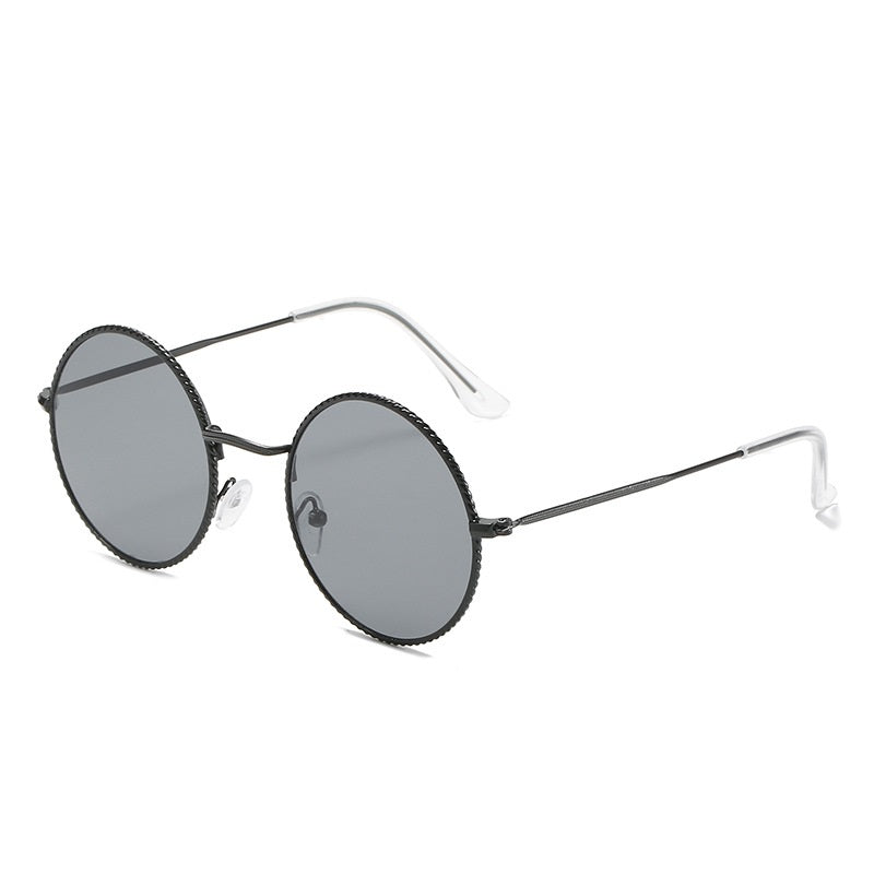 ENSAEJOE Round Frame Retro Men's Glasses Casual Sports Sunglasses