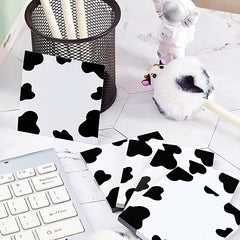 Cow Spot Pattern Sticky Note Book, 50 Sheets, Easy Adhesive