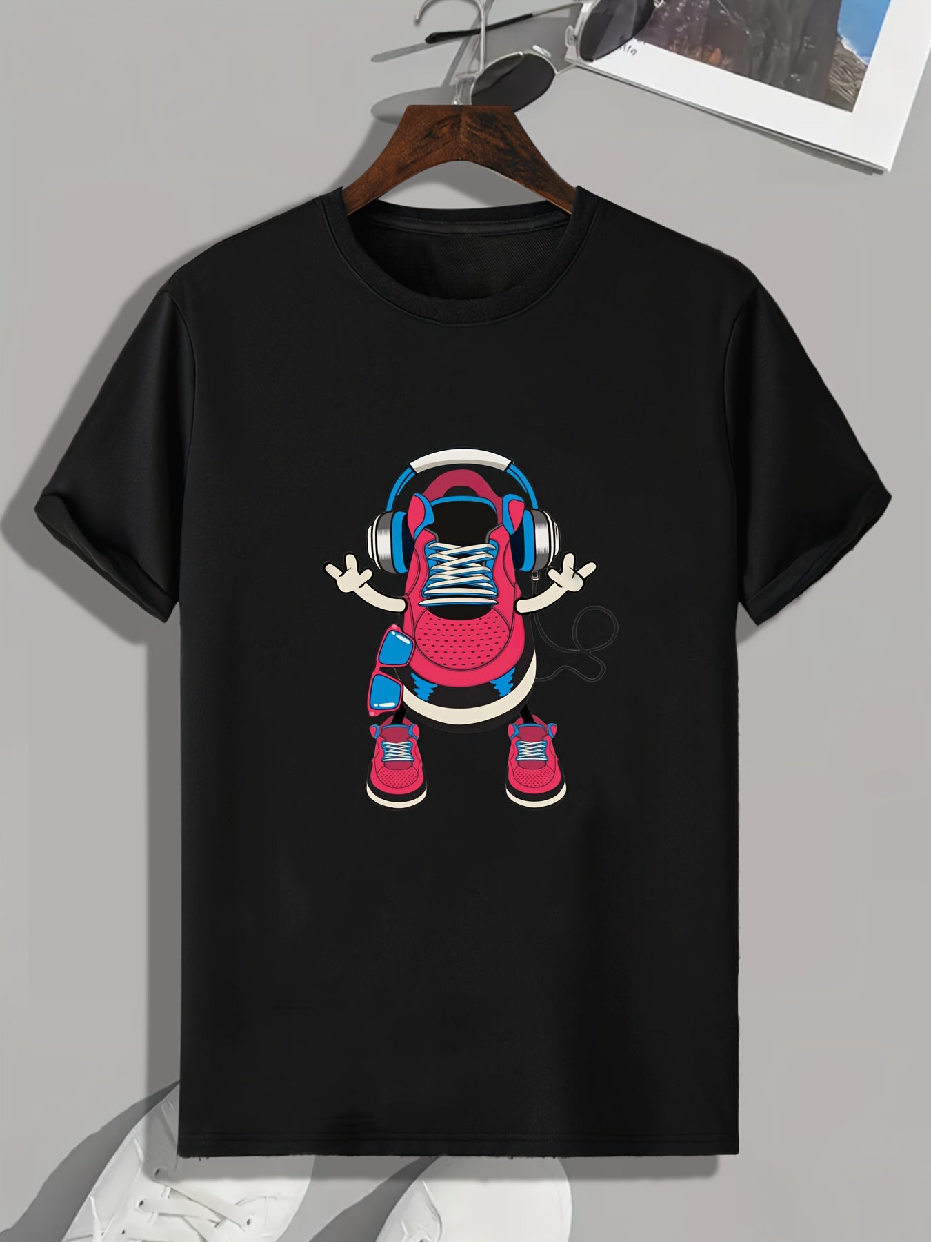 Cool Sneaker Print Men's Graphic Tee for Summer