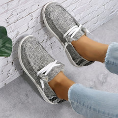 Women's Casual Canvas Shoes Lightweight Lace Up Sneakers