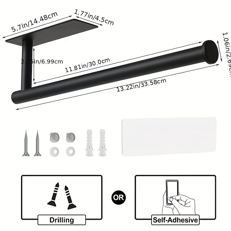 Under Cabinet Paper Towel Rack Kitchen Adhesive Holder