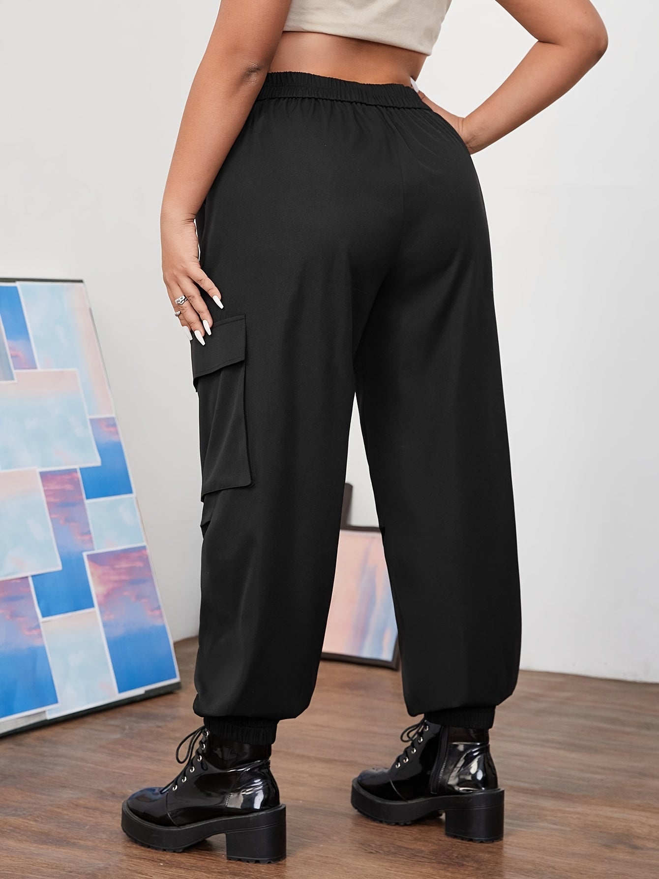  Cargo Jogger Trousers High Rise
