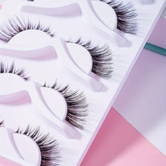 5 Pairs Cat Eye False Eyelashes Fox Eye Lashes Angle Winged