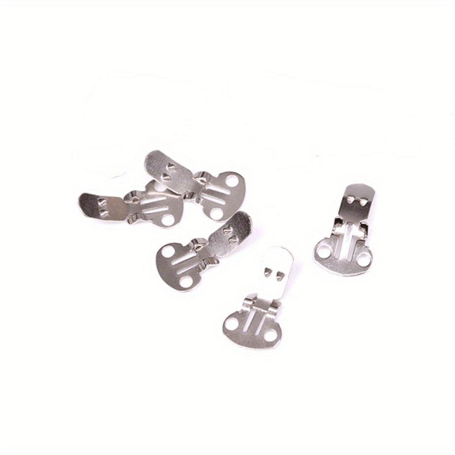 10Pcs Stainless Steel Flower Shoes Clips DIY Craft Buckles Silvery