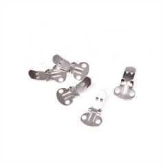 10Pcs Stainless Steel Flower Shoes Clips DIY Craft Buckles Silvery