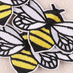 3pcs Bee Embroidery Patches Ironing Stickers DIY Girls Clothing Accessory