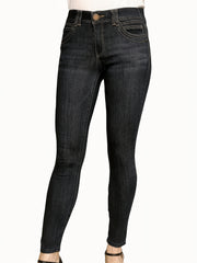  Washed Button Fly Stretch Skinny Jeans